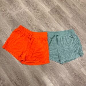 Old Navy Women's Athletic Shorts in Orange and Green